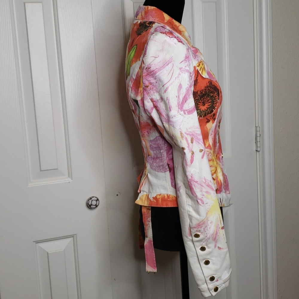 SOLD. Genuine Roberto Cavalli Denim hand painted l - Picture 2 of 12